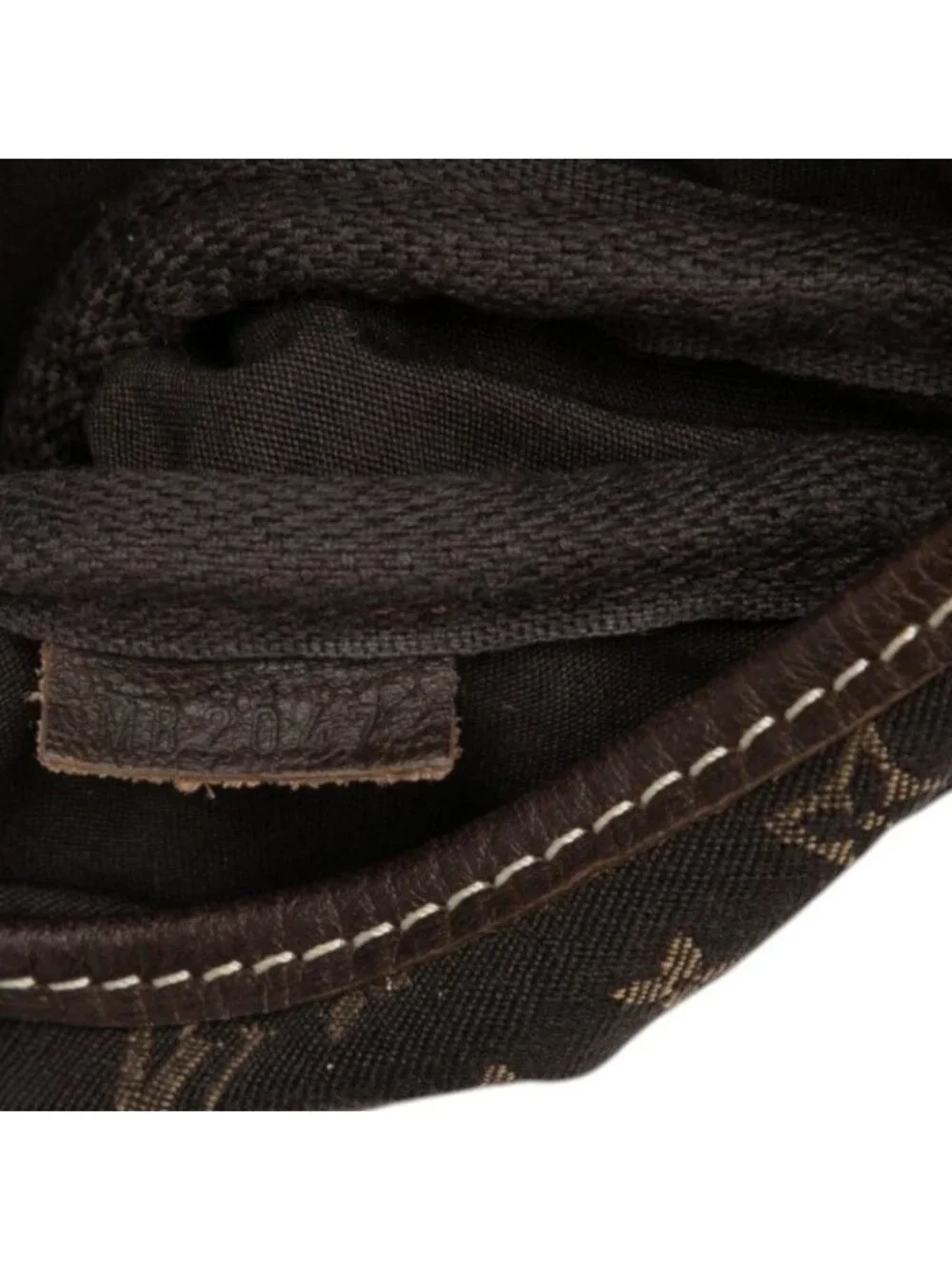 Louis Vuitton Monogram Mini Lin Saumur 30 Crossbody Shoulder Bag Dark Brown